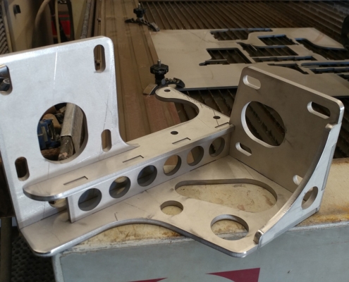 Waterjet Cut and Welded Motor Bracket for Coffee Processing Product